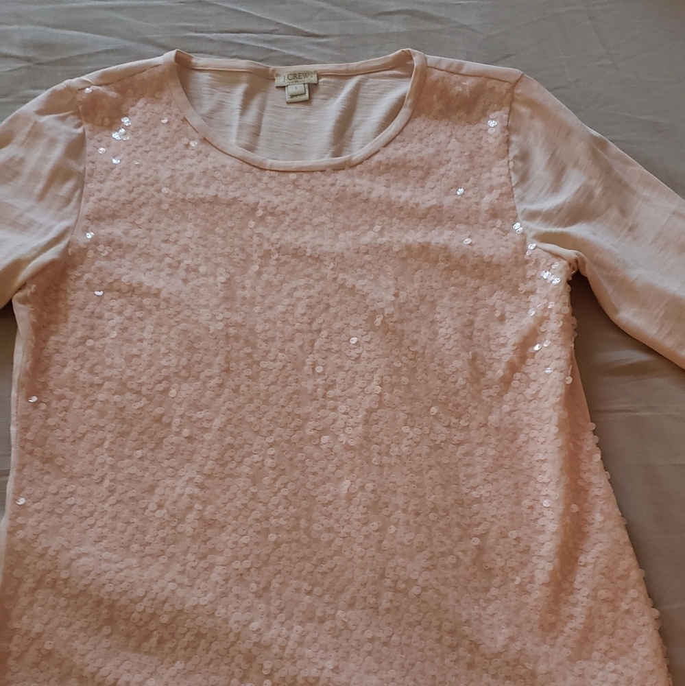 Blush sequined top from J.Crew